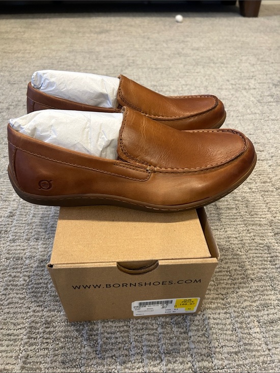 Born Men\'s Caleb Moc Toe Loafer Brown 8.5 main image 6